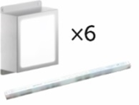 Комплект светильников Geniled Griliato Tetris х6 60Вт 4000К Опал черный