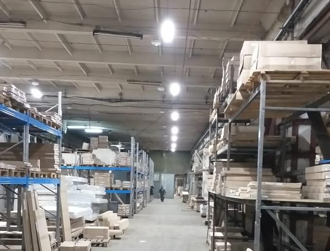 Реконструкция освещения склада г. Новосибирск ул. Петухова, д. 79