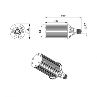 Светодиодная лампа ПромЛед КС Е27-C 20 6500К
